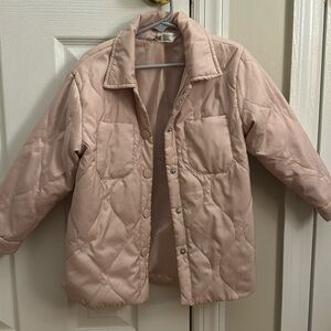H&M light pink warm light weight jacket. Thermo lite material. Button up size 4T